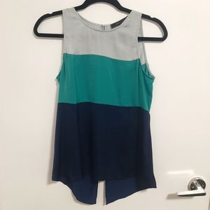 BCBG Lucie Aven Tricolored Sleeveless Top